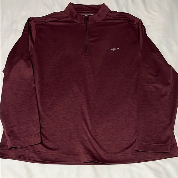 Greg Norman Burgundy Long Sleeve Quarter Zip - Picture 2 of 5